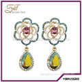 Factory outlet occident style simple flower crystal fashion earrings